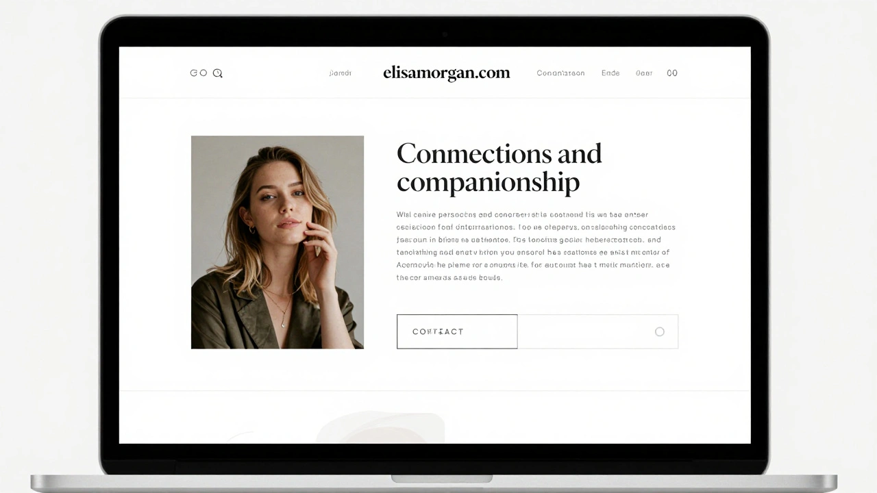 Professional personal website with photo and contact form, clean design, no explicit content